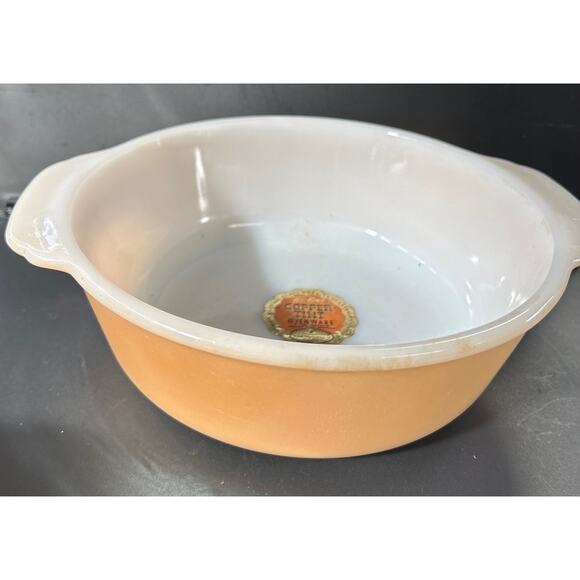 c1950 NEW Fire King 11 piece with stickers Copper Tint bakeware set - Picture 13 of 16